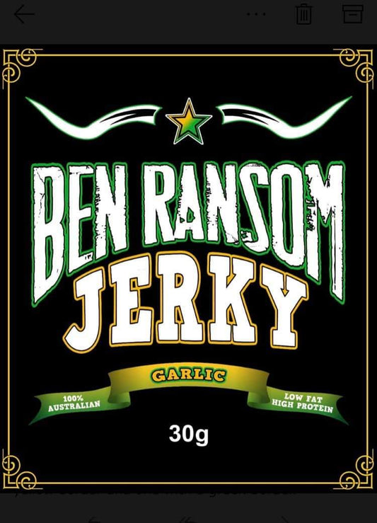 Ben Ransom Jerky - Garlic 30g